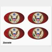 STICKER OVALE GRAND SCEAU DES ÉTATS-UNIS (Feuille)