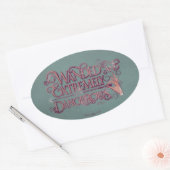 Sticker Ovale Graphique Débordé Et Extrêmement Dangereux - Rose (Enveloppe)