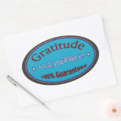 Sticker Ovale Gratitude 100% garantie (Enveloppe)