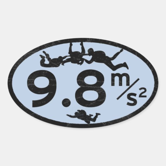 Sticker Ovale Gravité Sky Dive (Devant)