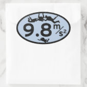 Sticker Ovale Gravité Sky Dive (Sac)