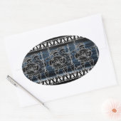 Sticker Ovale Greek Black Figure (Enveloppe)