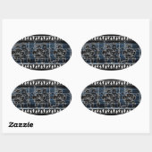Sticker Ovale Greek Black Figure (Feuille)
