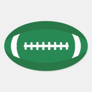Sticker Ovale Green Football Party, Pep Rally ou Scrapbook Oval