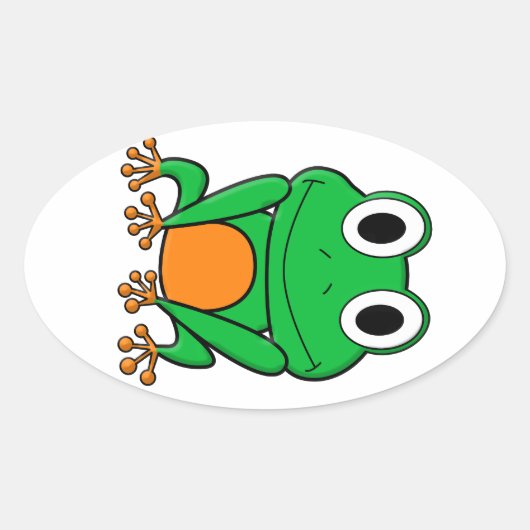 Sticker Ovale Grenouille (Devant)