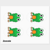 Sticker Ovale Grenouille (Feuille)