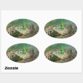 Sticker Ovale Grenouille (Feuille)