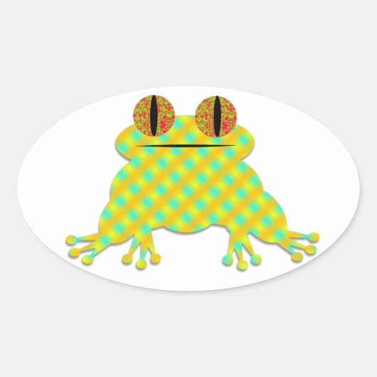 Sticker Ovale Grenouille mûre (Devant)