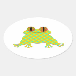 Sticker Ovale Grenouille mûre
