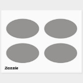 Sticker ovale gris clair (Feuille)