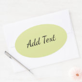 Sticker Ovale Gris clair jaune uni (Enveloppe)