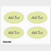 Sticker Ovale Gris clair jaune uni (Feuille)