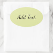 Sticker Ovale Gris clair jaune uni (Sac)