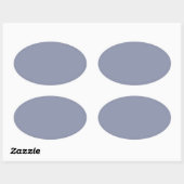 Sticker ovale gris cool (Feuille)