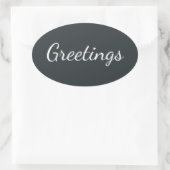 Sticker Ovale Gris foncé Azur (Sac)