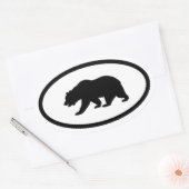Sticker Ovale Grizzly Bear (Enveloppe)