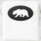 Sticker Ovale Grizzly Bear (Sac)