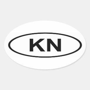 Sticker Ovale Groenland "KN"