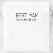 Sticker Ovale Grooms Best Man (Sac)