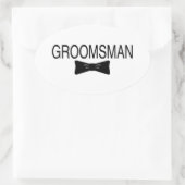 Sticker Ovale Groomsman Bowtie (Sac)