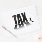 Sticker Ovale Gros impôt petit (Enveloppe)