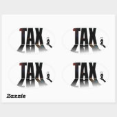 Sticker Ovale Gros impôt petit (Feuille)