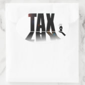 Sticker Ovale Gros impôt petit (Sac)