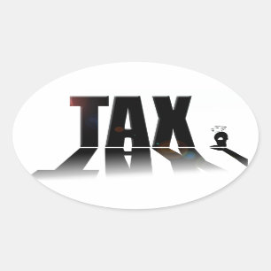 Sticker Ovale Gros impôt petit