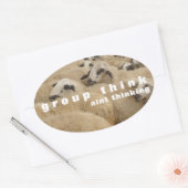 Sticker Ovale Groupe de réflexion (Enveloppe)