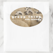 Sticker Ovale Groupe de réflexion (Sac)