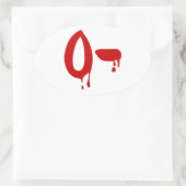 Sticker Ovale Groupe Sanitaire O- Hôpital Négatif #Horror (Sac)