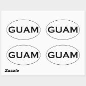 STICKER OVALE GUAM (Feuille)