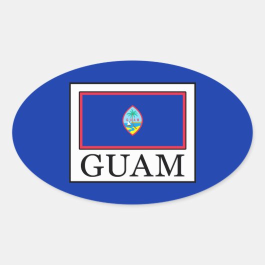 Sticker Ovale Guam (Devant)