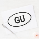 Sticker Ovale Guam GU (Enveloppe)