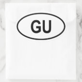 Sticker Ovale Guam GU (Sac)