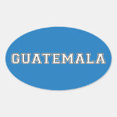 Sticker Ovale Guatemala (Devant)