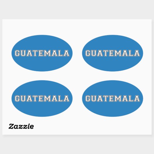 Sticker Ovale Guatemala (Feuille)