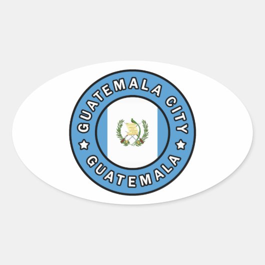 Sticker Ovale Guatemala (Devant)