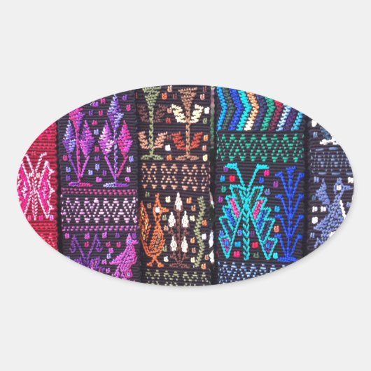 Sticker Ovale Guatemala's beautiful design (Devant)