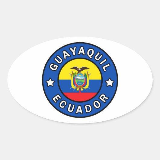 Sticker Ovale Guayaquil Equateur (Devant)