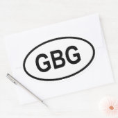Sticker Ovale Guernesey "CBG" (Enveloppe)