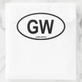 Sticker Ovale Guinée-Bissau "GW" (Sac)
