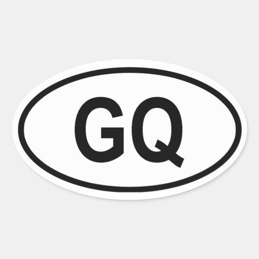 Sticker Ovale Guinée équatoriale "GQ" (Devant)