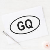 Sticker Ovale Guinée équatoriale "GQ" (Enveloppe)
