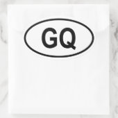 Sticker Ovale Guinée équatoriale "GQ" (Sac)