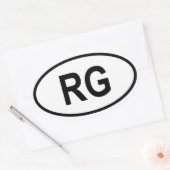 Sticker Ovale Guinée "RG" (Enveloppe)