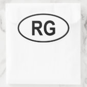 Sticker Ovale Guinée "RG" (Sac)