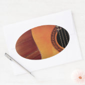 Sticker Ovale Guitare acoustique (Enveloppe)