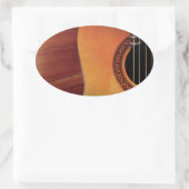 Sticker Ovale Guitare acoustique (Sac)