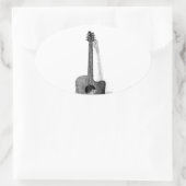 Sticker Ovale Guitare classique (Sac)